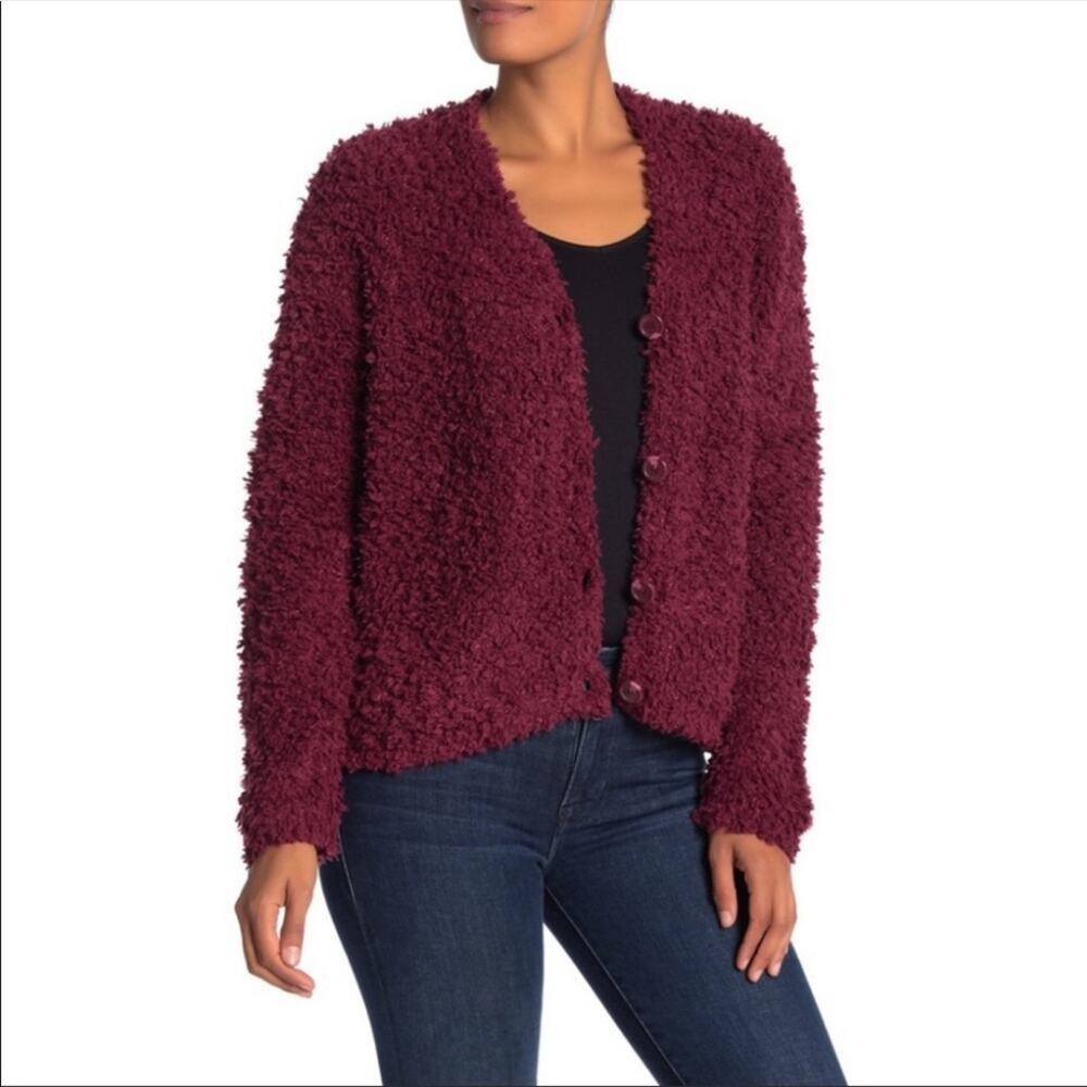 Rxb Zinfandel Boucle Knit Cardigan NWT Size Small
